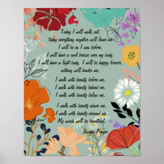 ナバホ祈りの言葉ウォークイン美しいポスター ポスター