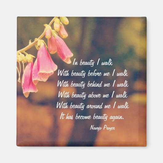 ナバホ祈りの言葉ウォークイン美しいマグネット マグネット (正面)