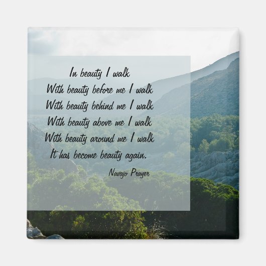 ナバホ祈りの言葉ウォークイン美しいマグネット マグネット (正面)