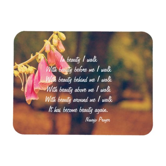 ナバホ祈りの言葉ウォークイン美しいマグネット マグネット (横)