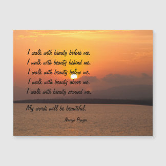 ナバホ祈りの言葉ウォークイン美しい磁気カード