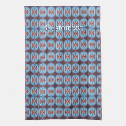 ナバホ赤い岩サンダー_コーブ キッチンタオル (縦)