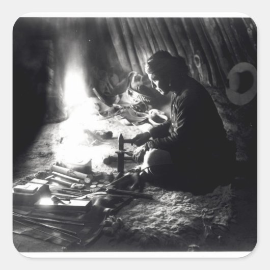 ナバホ・シルバースミス， c.1915 スクエアシール (正面)