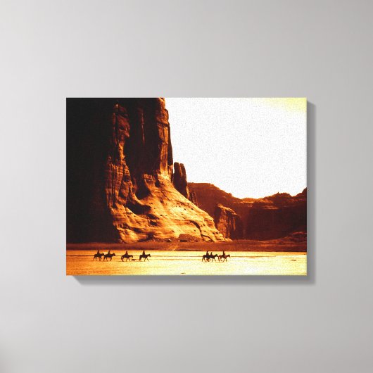 ナバホ・ライダーInキャニオン・デ・チェリー1904 By Edward C キャンバスプリント (正面)