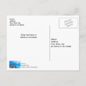 ナバラビーチピアでの稲妻 サンクス ポストカード (裏面)