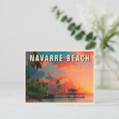 ナバラビーチフロリダトロピカルパームツリー1950s ポストカード (スタンド正面)