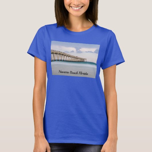 ナバラビーチ魚釣りピアTシャツ Tシャツ (正面)