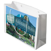 ナバラビーチ，フロリダ，ウェルカムサイン ラージペーパーバッグ (裏面アングル)