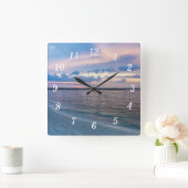 ナバラSanta Rosaサンセットウォールクロック スクエア壁時計 (ホーム)