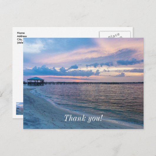 ナバラSanta Rosa Sunsetありがとうはがき ポストカード (正面/裏面)