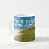 ナバールのビーチのフロリダの白のマグ コーヒーマグカップ (正面左)
