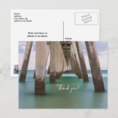 ナバールビーチの桟橋下の感謝の気持ちを伝えるポストカード ポストカード (正面/裏面)