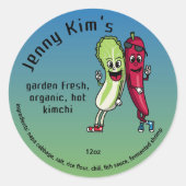ナパとコショウのパルおもしろいス漫画ラウンドキムチ ラウンドシール (正面)