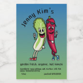 ナパとコショウのパルおもしろいマンガキムチ フードラベル (シングルラベル)