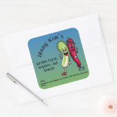 ナパとペッパーPals漫画おもしろいスクエアキムチ スクエアシール (封筒)