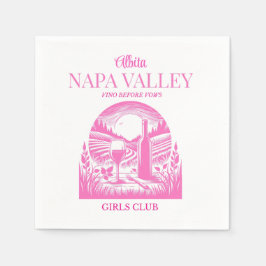 ナパの前のビーノ スタンダードカクテルナプキン