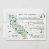 ナパの結婚式ウィークエンド | 旅程カード 招待状 (正面)