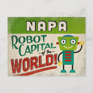 ナパカリフォルニアロボット – おもしろいヴィンテージ ポストカード
