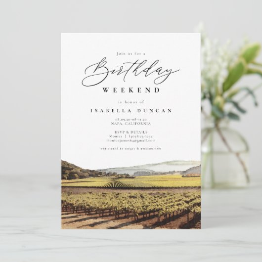 ナパソノマバレーカリフォルニアワイナリー誕生日 招待状 (スタンド正面)