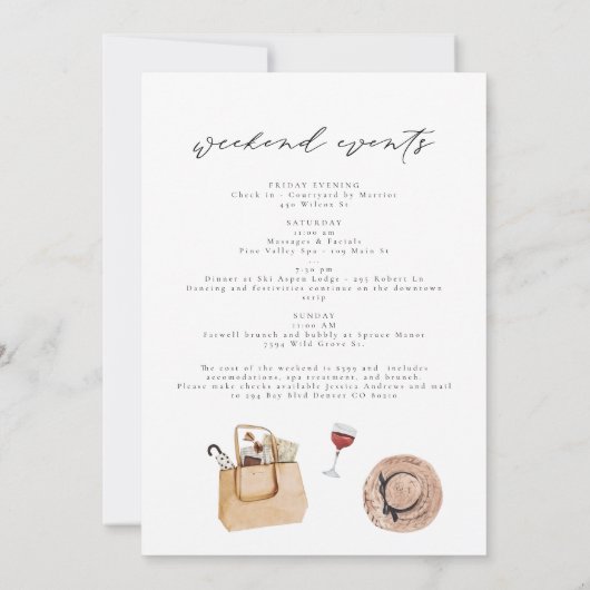 ナパソノマバレーカリフォルニアワイナリー誕生日 招待状 (裏面)