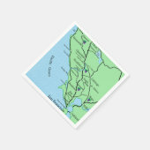 ナパソノマワインカントリーマップ スタンダードカクテルナプキン (角)