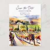 ナパバレーのブドウ畑の水の色は、日付を保存 ポストカード (正面)