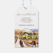 ナパバレーのヴィネヤードウォーター結婚カラー感謝していのユーザ ギフトタグ (正面)