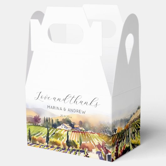 ナパバレーのヴィネヤードウォーター結婚カラー感謝していのユーザ フェイバーボックス (オープン)