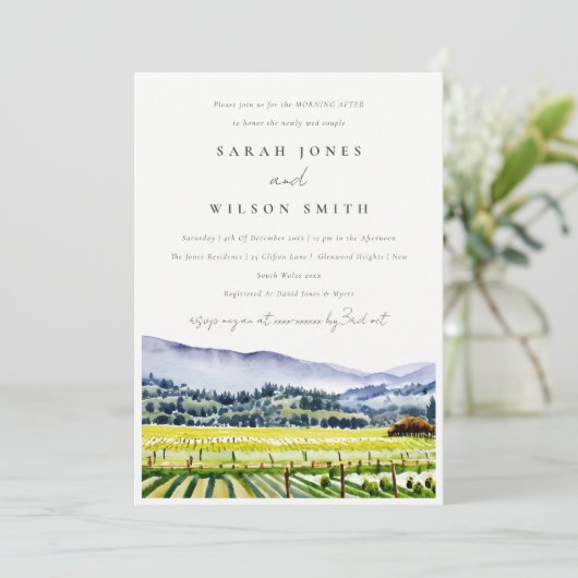 ナパバレーウォーターカラーヴィンヤードモーニングアフター 招待状 (スタンド正面)