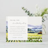 ナパバレーウォーターカラーヴィンヤードランドスケープ結婚ズ サンキューカード (スタンド正面)