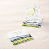 ナパバレーウォーターカラーヴィンヤードランドスケープ結婚ズ スクエアペーパーコースター (インサイチュ)