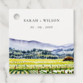 ナパバレーウォーターカラーヴィンヤードランドスケープ結婚ズ フェイバータグ (正面)