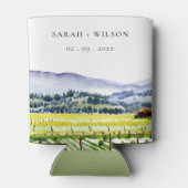 ナパバレーウォーターカラーヴィンヤードランドスケープ結婚ズ 缶クーラー (裏面)