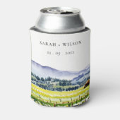 ナパバレーウォーターカラーヴィンヤードランドスケープ結婚ズ 缶クーラー (缶裏面)