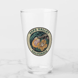 ナパバレーカリフォルニアトラベルアートバッジ タンブラーグラス