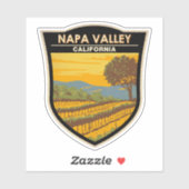 ナパバレーカリフォルニアトラベルアートヴィンテージ シール (シート)
