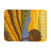 ナパバレーカリフォルニアトラベルアートヴィンテージ マグネット (横)