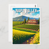 ナパバレーカリフォルニアマスタードフラワーズ ポストカード (正面/裏面)