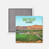 ナパバレーカリフォルニアヴィネヤードヴィンテージ マグネット (正面/裏面)