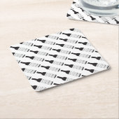 ナパバレーシティズワインボトルパーティー用品 スクエアペーパーコースター (アングル)