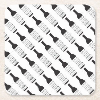 ナパバレーシティズワインボトルパーティー用品 スクエアペーパーコースター