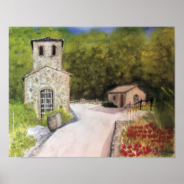 ナパバレーワイナリー水彩 ポスター