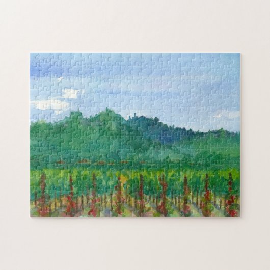 ナパバレーワインカントリーバラウォーター絵を描カラー ジグソーパズル (横)