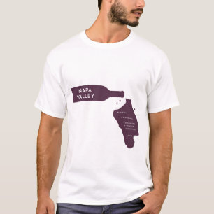 ナパバレーワインボトルスピルロゴ Tシャツ