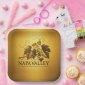 ナパバレーヴィネヤードお祝いパーティー ペーパープレート (パーティー)