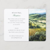 ナパバレーヴィネヤードウェディングレセプションカード エンクロージャーカード (正面)