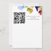 ナパバレーヴィネヤードウォーター結婚カラーのテンプレート 招待状 (裏面)