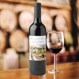 ナパバレーヴィネヤードウォーター結婚カラーの応援 ワインラベル