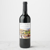 ナパバレーヴィネヤードウォーター結婚カラーの応援 ワインラベル (正面)