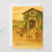 ナパバレーヴィネヤードゴールデンサンセットデートを保存 招待状 (裏面)